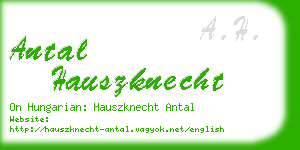 antal hauszknecht business card